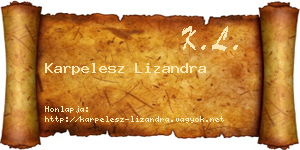 Karpelesz Lizandra névjegykártya